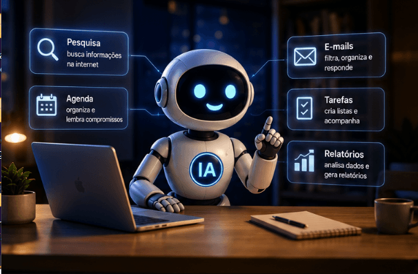 agente de IA explicando tarefas do dia a dia